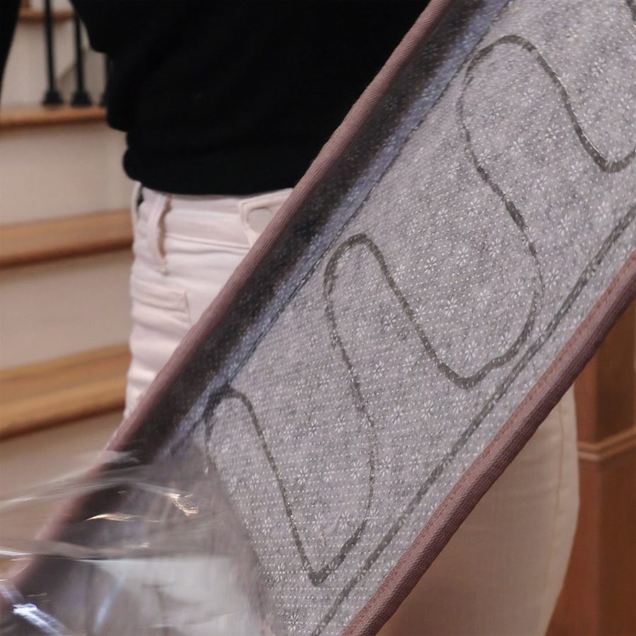 The underside and placement detail of a Contour stair tread